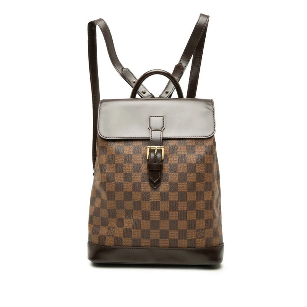 Louis Vuitton Damier Soho Backpack Brown Leather
